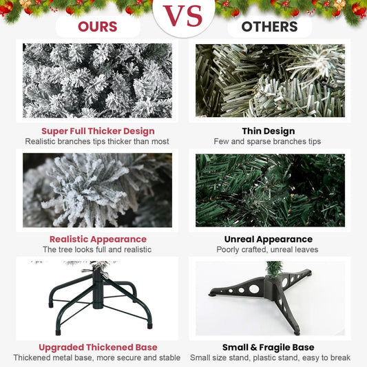 4-Foot Flocked Christmas Tree