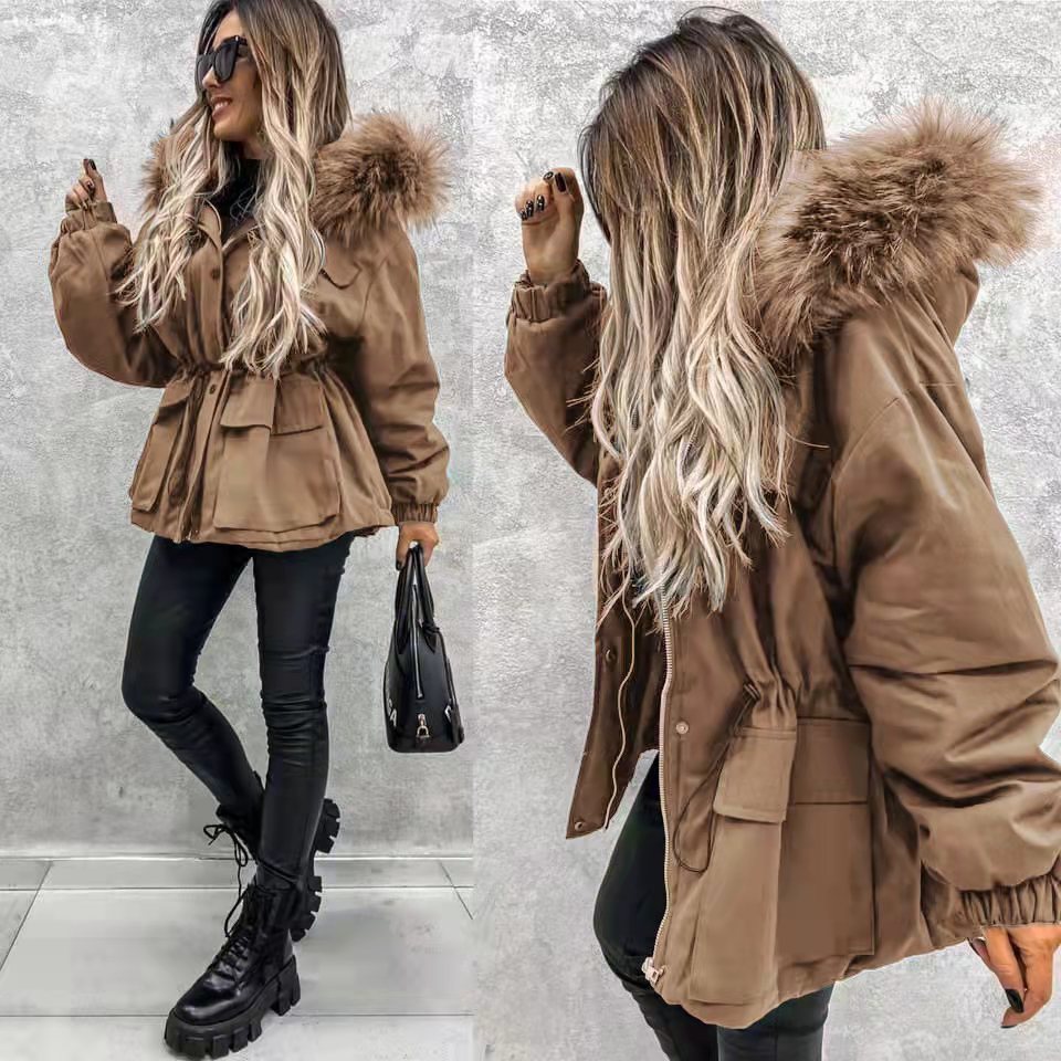 Faux Fur Collar Parka