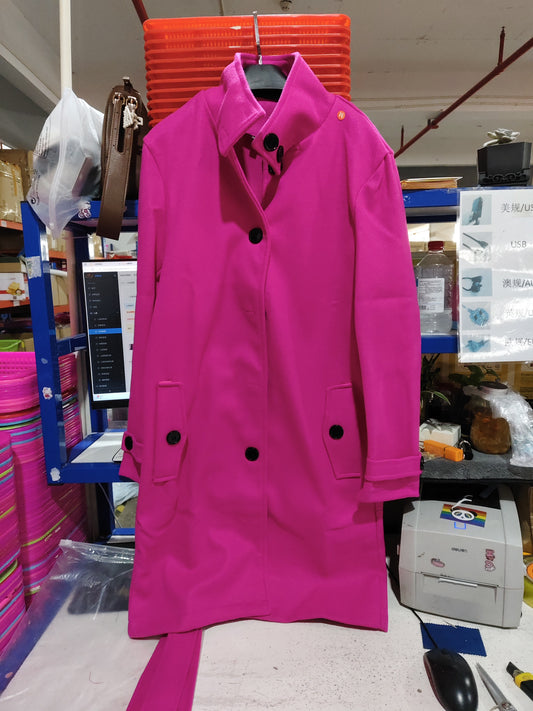 Manteau en laine pour femme, automne-hiver