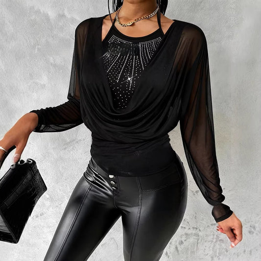 The Minimalist Sleeveless Layered Top - Faux Two-Piece Design