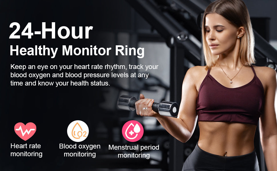 2025 New Silver Edge Diamond Smart Ring Fitness Tracker