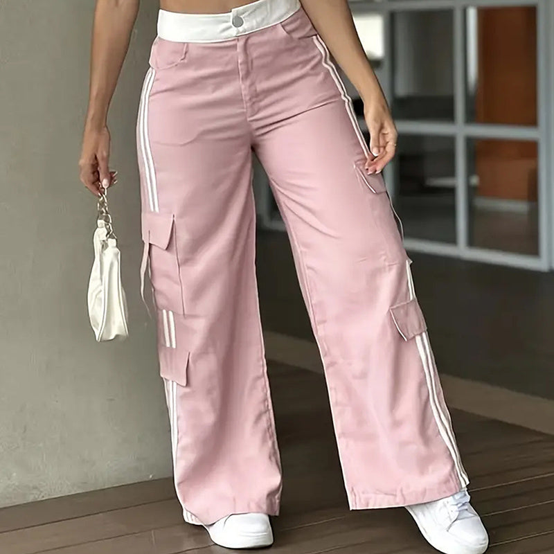 Women's Striped Straight Leg Pants