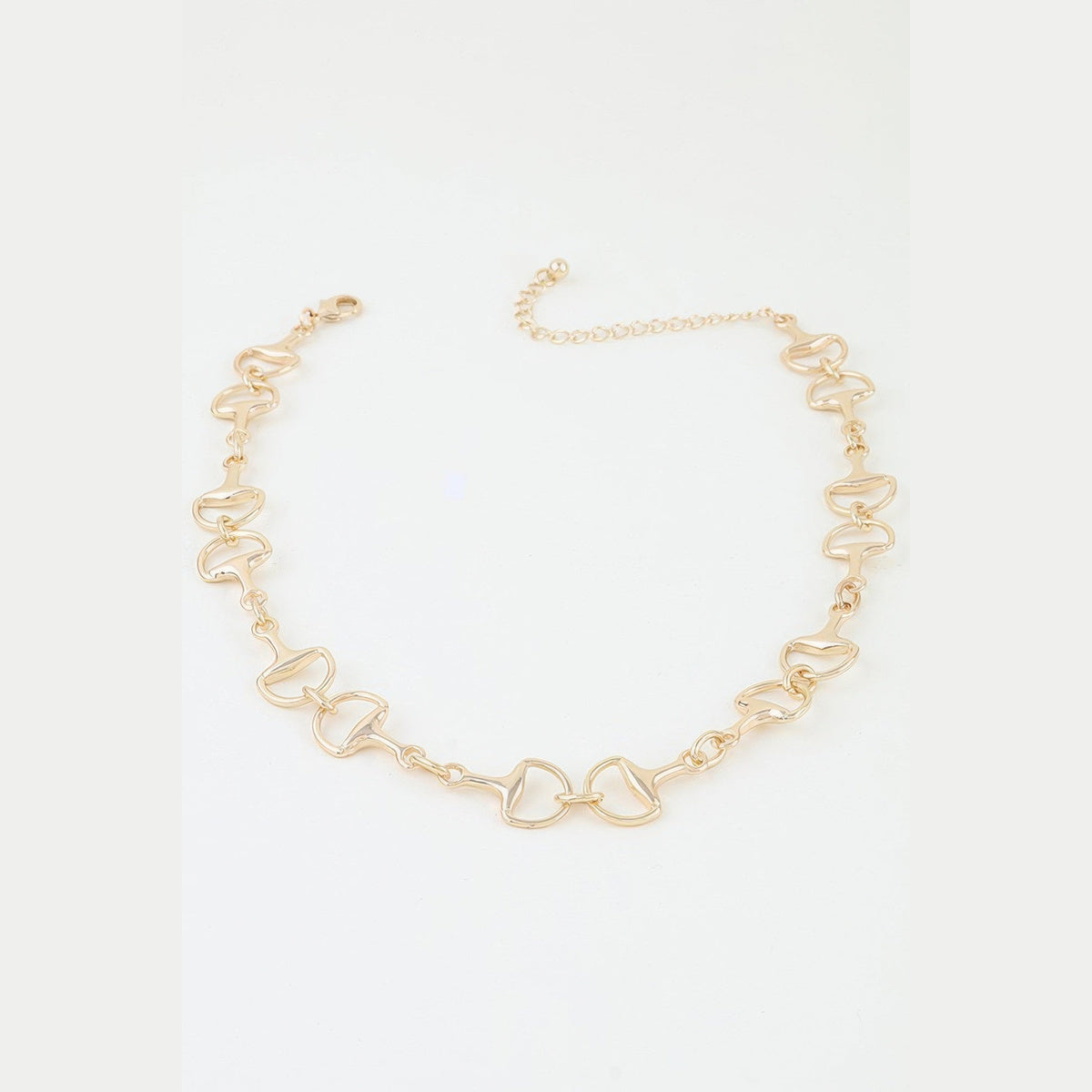 Polished Toggle-Link Choker in gold, flat lay