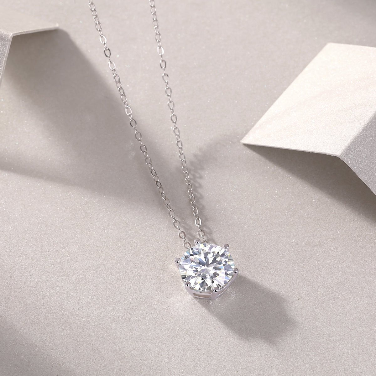 Afternoon Rose Moissanite Diamond Pendant Necklace – Minimal Elegance | The Simple Co – Necklaces (Minimalist / Statement / Unis, minimalist style, quiet luxury aesthetic, modern essential – The Simple Co.