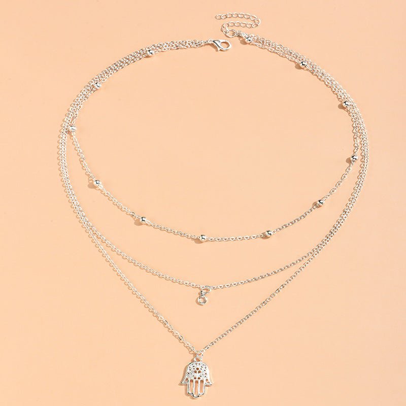 Boho Minimal Layered Necklace with Hamsa Pendant – Elegant Everyday Jewelry | The Simple Co. – Necklaces (Minimalist / Statement / Unis, minimalist style, quiet luxury aesthetic, modern essential – The Simple Co.