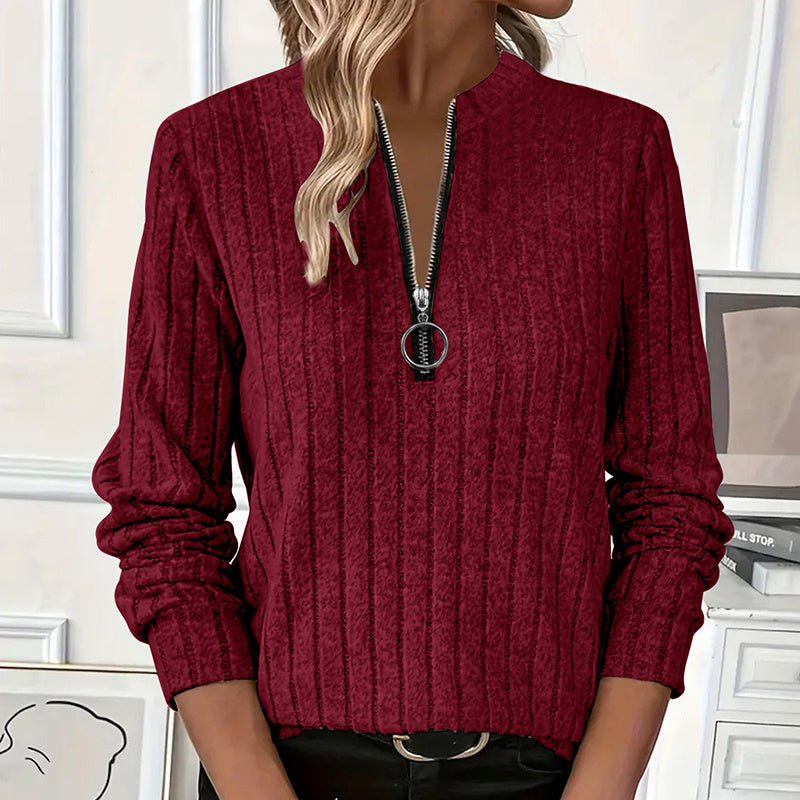 Half - Zip Knit Sweater – Minimal Elegance | The Simple Co – Practical cottage, minimalist style, quiet luxury aesthetic, modern essential – The Simple Co.