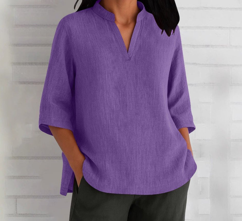 Linen Cotton Shirts in L – Effortless Lightweight Summer Top for Women | The Simple Co. – Apparel & Accessories > Clothing > Shirt, minimalist style, quiet luxury aesthetic, modern essential – The Simple Co.