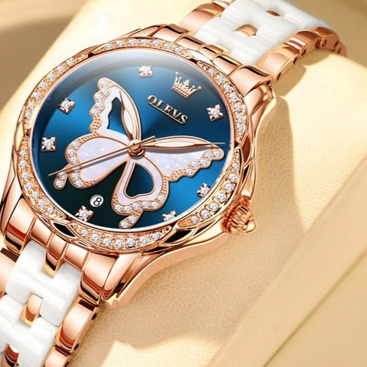 Luminous Ceramic Band Quartz Watch - Water - Resistant Watch – Minimal Elegance | The Simple Co – Watches & Jewelry, minimalist style, quiet luxury aesthetic, modern essential – The Simple Co.