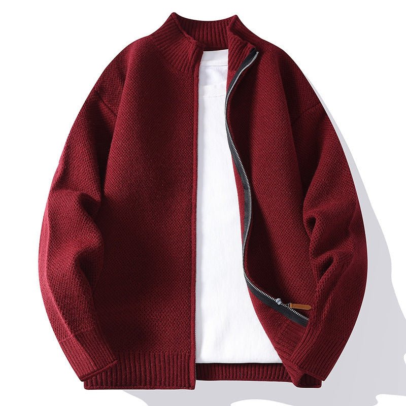 Men's American - style Solid Color Sweater Coat – Minimal Elegance | The Simple Co – Practical cottage, minimalist style, quiet luxury aesthetic, modern essential – The Simple Co.