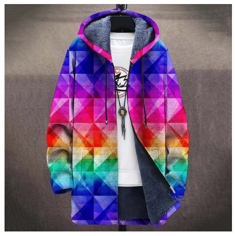 Men's Long 3D Digital Print Cloak Jacket Statement Outerwear – Minimal Elegance | The Simple Co – Men's Outerwear, minimalist style, quiet luxury aesthetic, modern essential – The Simple Co.