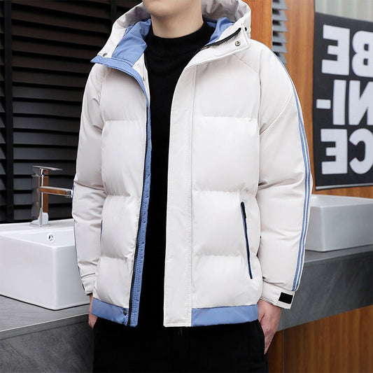 Men's Thickened Warm Hooded Casual Jacket Korean Style Winter Coat – Minimal Elegance | The Simple Co – Men's Outerwear, minimalist style, quiet luxury aesthetic, modern essential – The Simple Co.