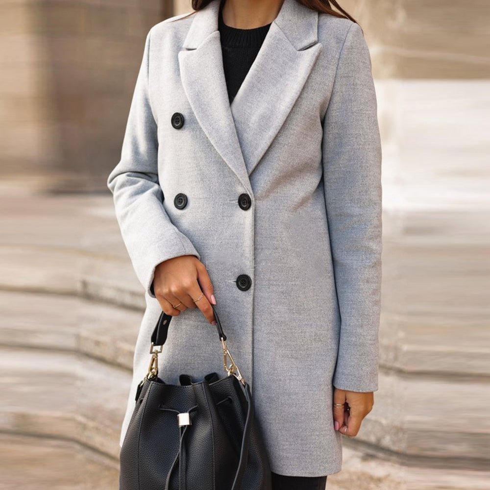 Minimal Long Woolen Coat – Minimal Elegance | The Simple Co – Practical cottage, minimalist style, quiet luxury aesthetic, modern essential – The Simple Co.