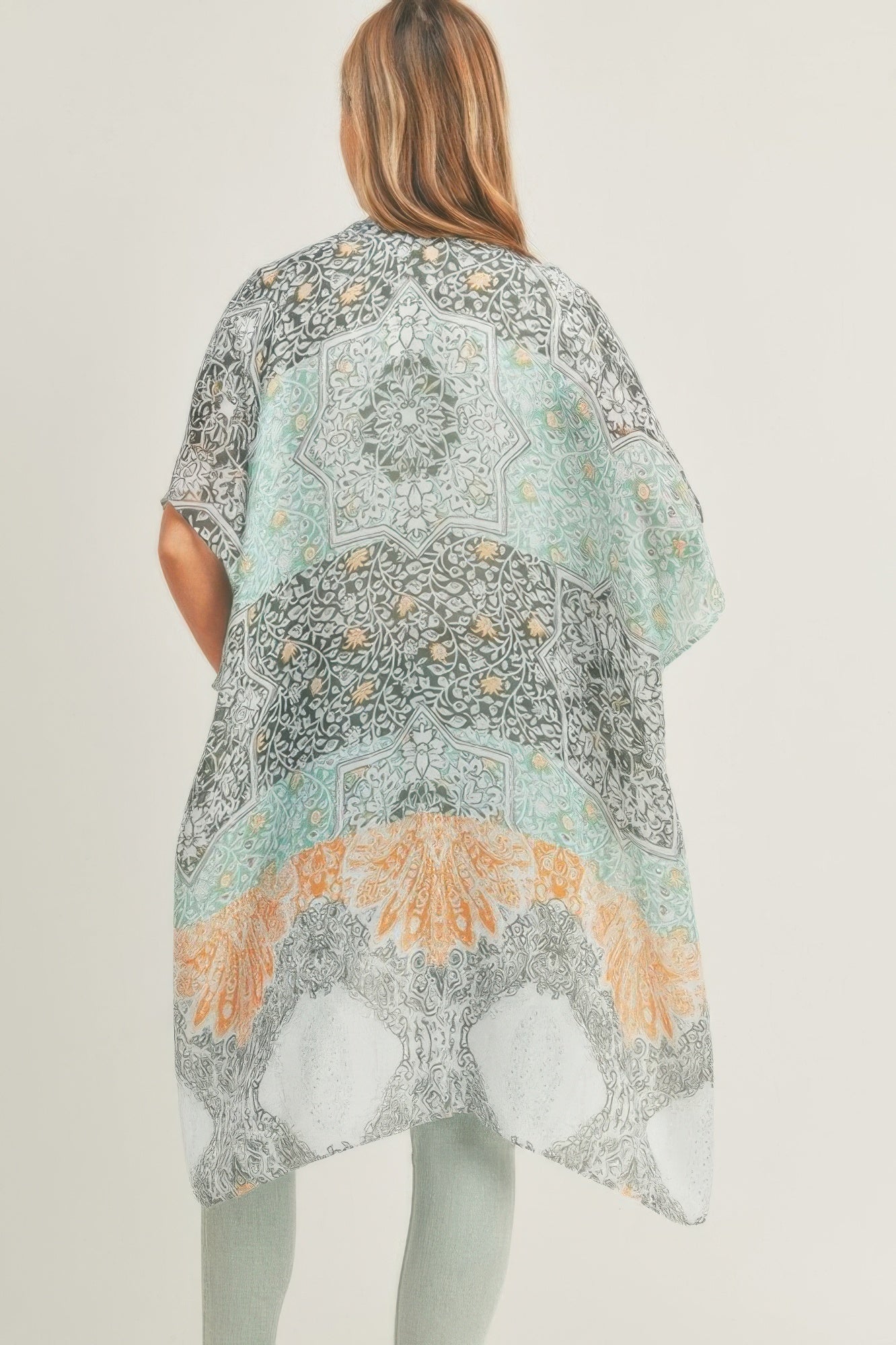 Mixed-Print Open-Front Kimono Layer – Light Layers, minimalist style, quiet luxury aesthetic, modern essential – The Simple Co.