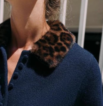 New European And American Style Fashion Women's Wear Animal Print Neckline Knitted Short Sleeve – Apparel & Accessories > Clothing > Shirt, minimalist style, quiet luxury aesthetic, modern essential – The Simple Co.