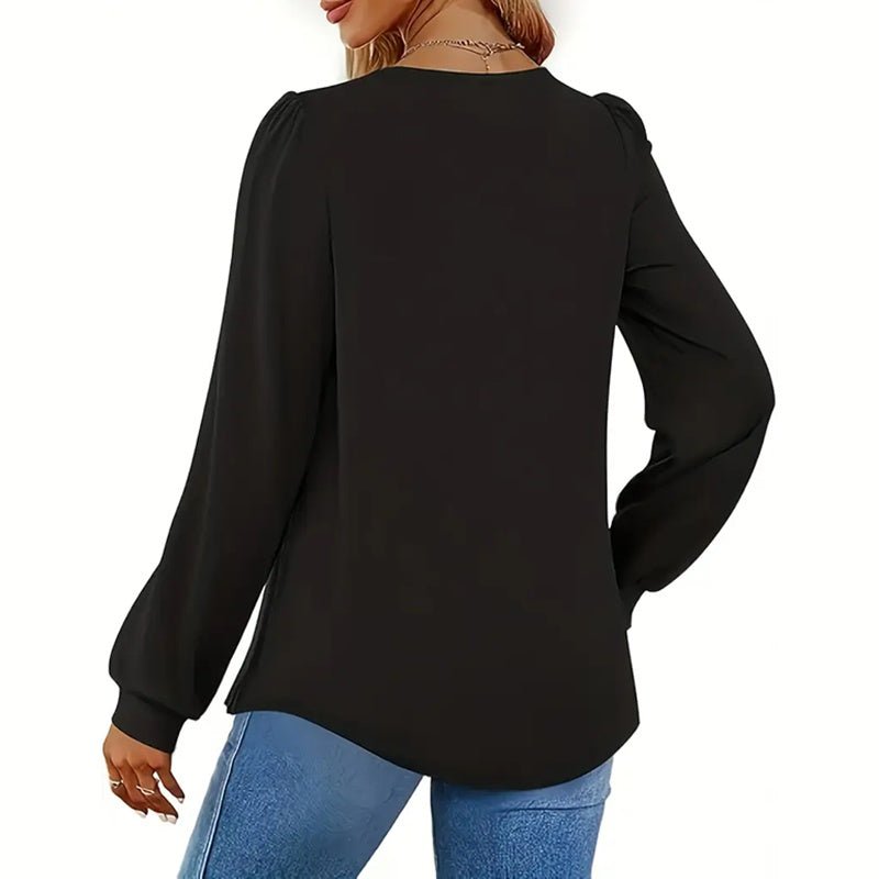 Puff Sleeve Square Neck Blouse – Minimal Elegance | The Simple Co – Practical cottage, minimalist style, quiet luxury aesthetic, modern essential – The Simple Co.