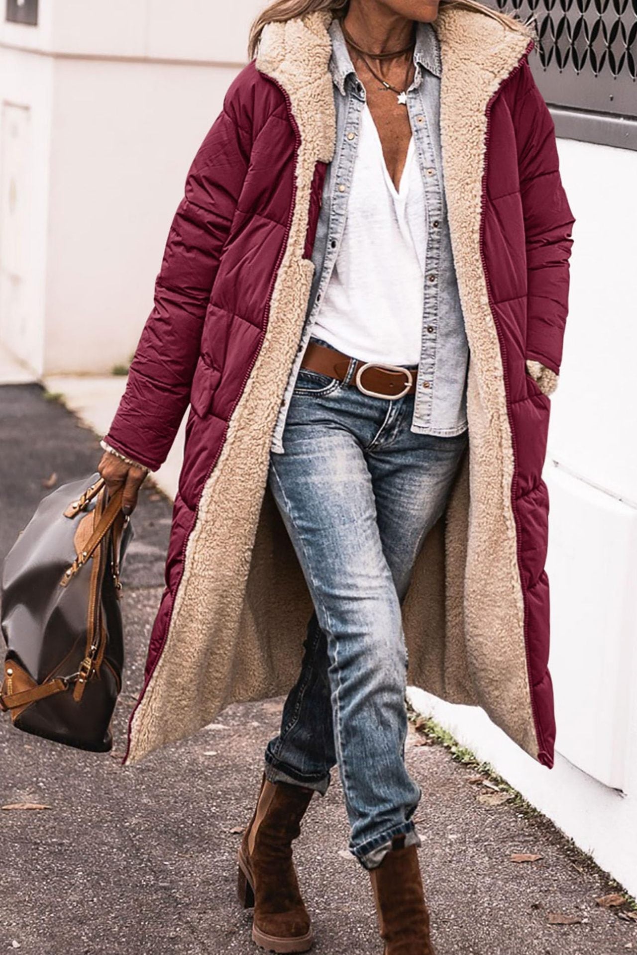 Reversible Hooded Long Coat – Minimal Elegance | The Simple Co – Apparel & Accessories > Clothing > Outerwear > Coats & Jackets, minimalist style, quiet luxury aesthetic, modern essential – The Simple Co.
