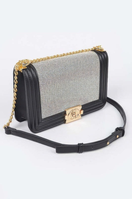 Rhinestone Crossbody Bag – , minimalist style, quiet luxury aesthetic, modern essential – The Simple Co.