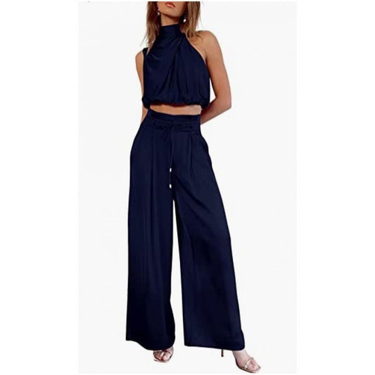 Sleeveless Crop Top & Wide-Leg Pants Set – Outfit Sets, minimalist style, quiet luxury aesthetic, modern essential – The Simple Co.