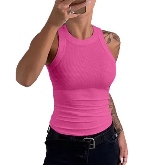 Slim - fit Womens Sleeveless Rib - knit Vest – Versatile Spring/Summer | The Simple Co. – Apparel & Accessories > Clothing > Shirt, minimalist style, quiet luxury aesthetic, modern essential – The Simple Co.