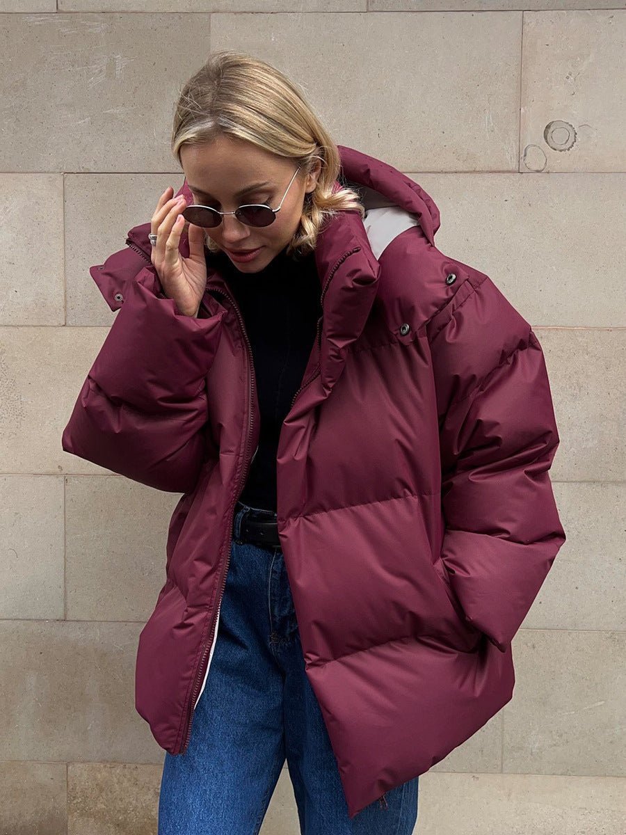 Winter Cotton Jacket with Removable Hood – Minimal Elegance | The Simple Co – Practical cottage, minimalist style, quiet luxury aesthetic, modern essential – The Simple Co.
