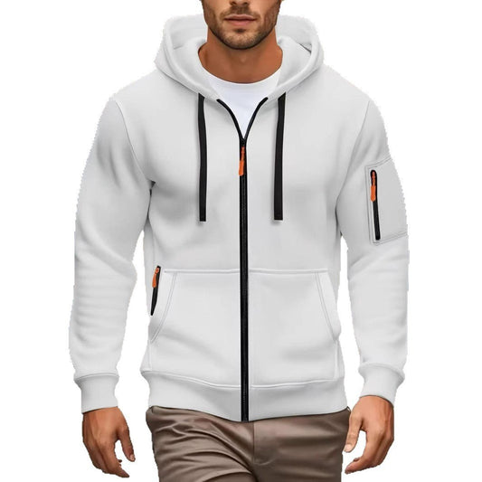 Zipper Hooded Sweatshirt Men's Sports Casual – Minimal Elegance | The Simple Co – Practical cottage, minimalist style, quiet luxury aesthetic, modern essential – The Simple Co.