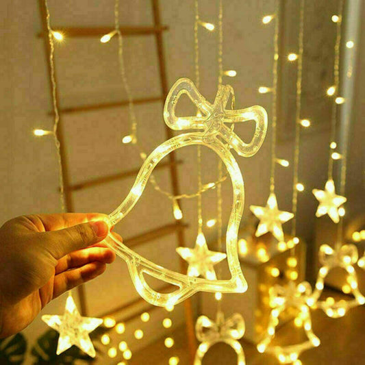 LED Fairy String Curtain Lights Star