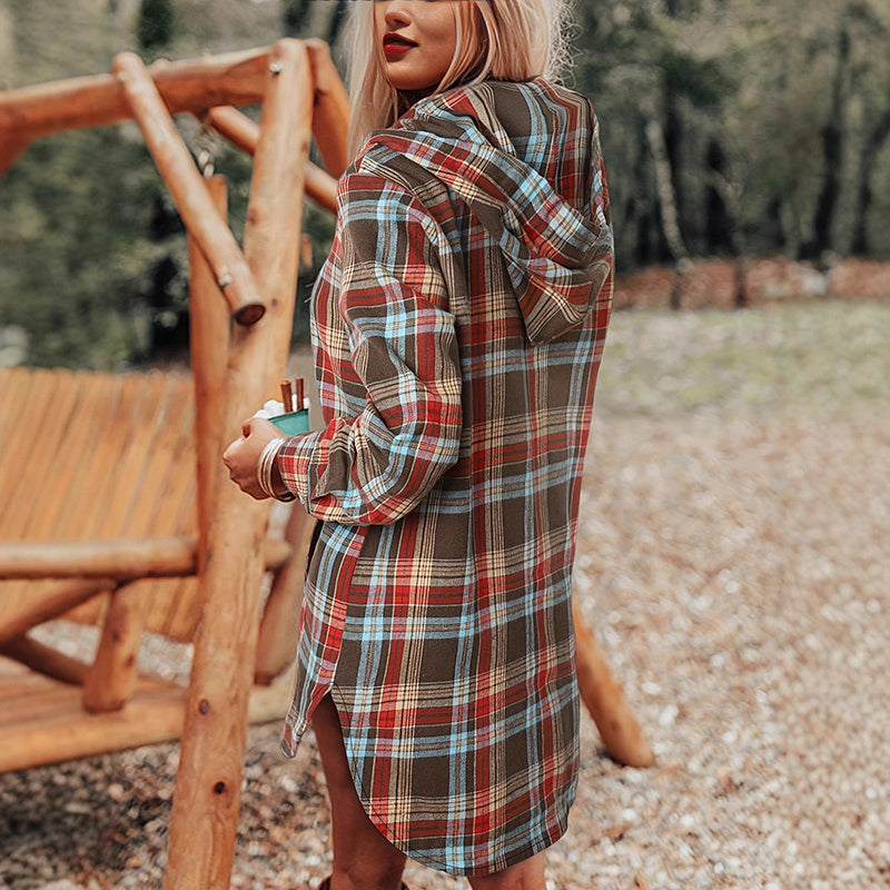 Women's Plaid Hoodie