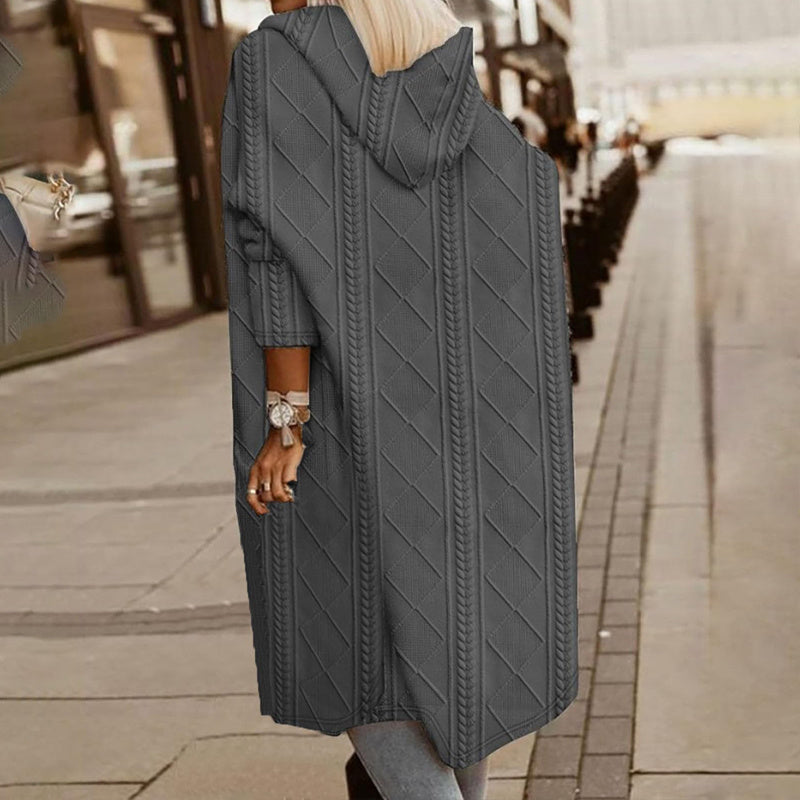 Women's Minimal Textured Hooded Jacket