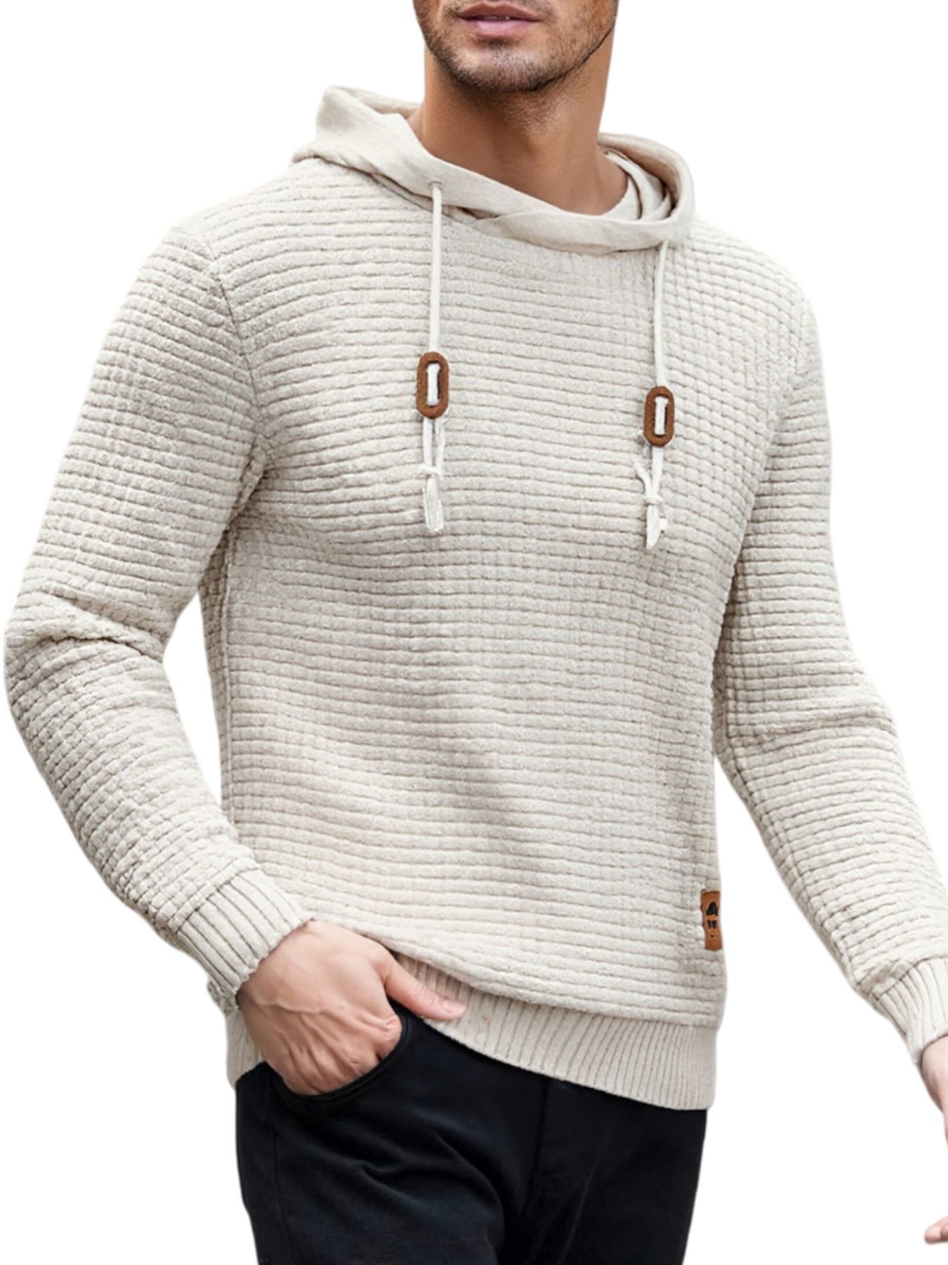Men's Trendy Casual Knitted Pullover Hoodie - Loose Fit