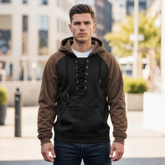 Men's Drawstring Hooded Sweatshirt Classic Casual Hoodie