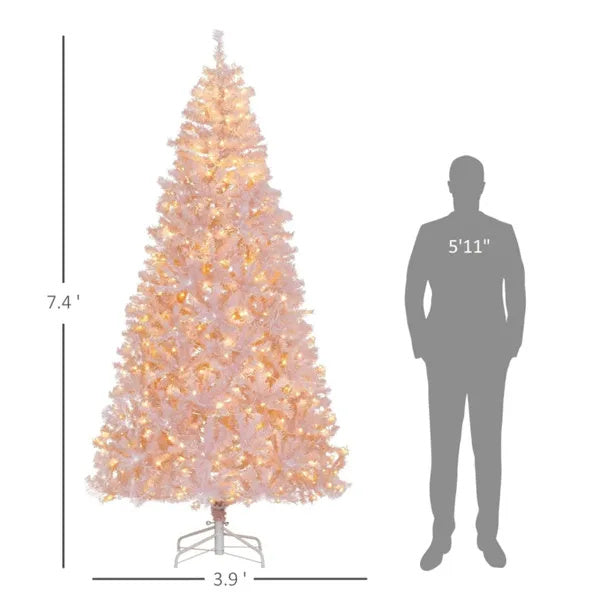 7.5ft Artificial Christmas Tree Pre-Lit 500