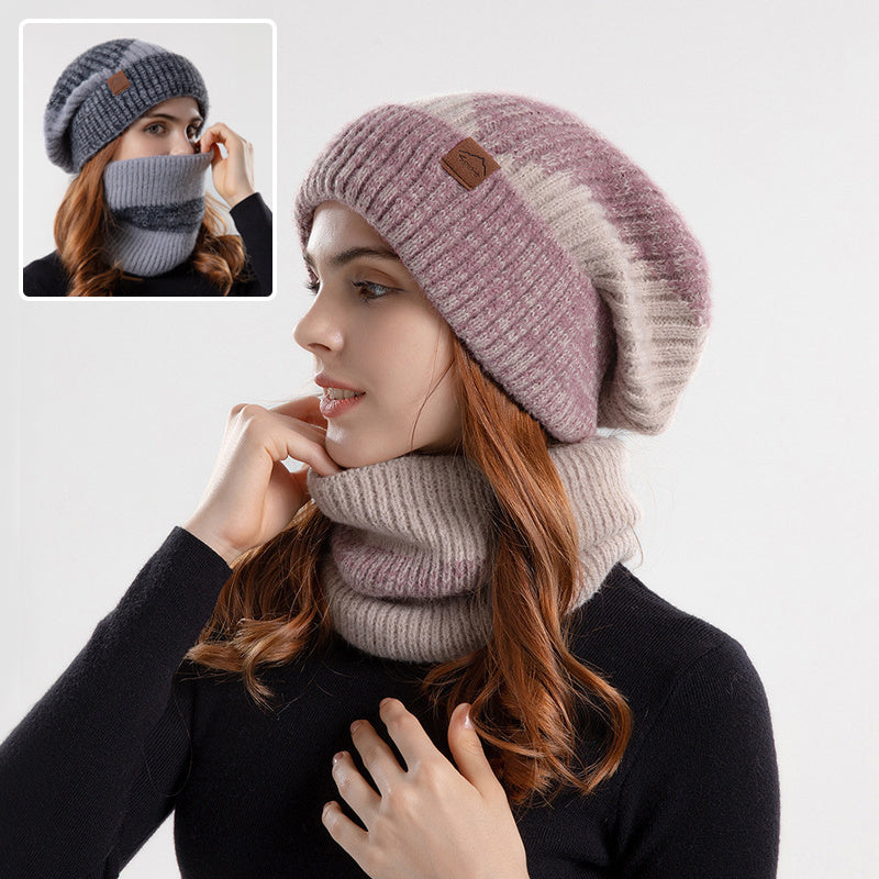 Minimal Knitted Hat & Scarf Set