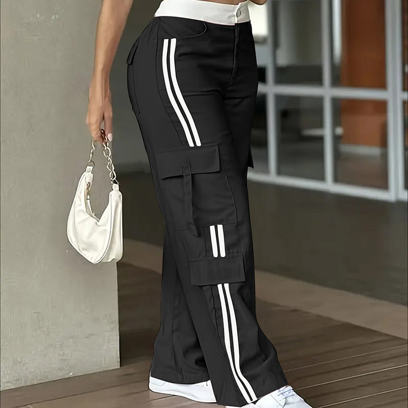 Women's Striped Straight Leg Pants