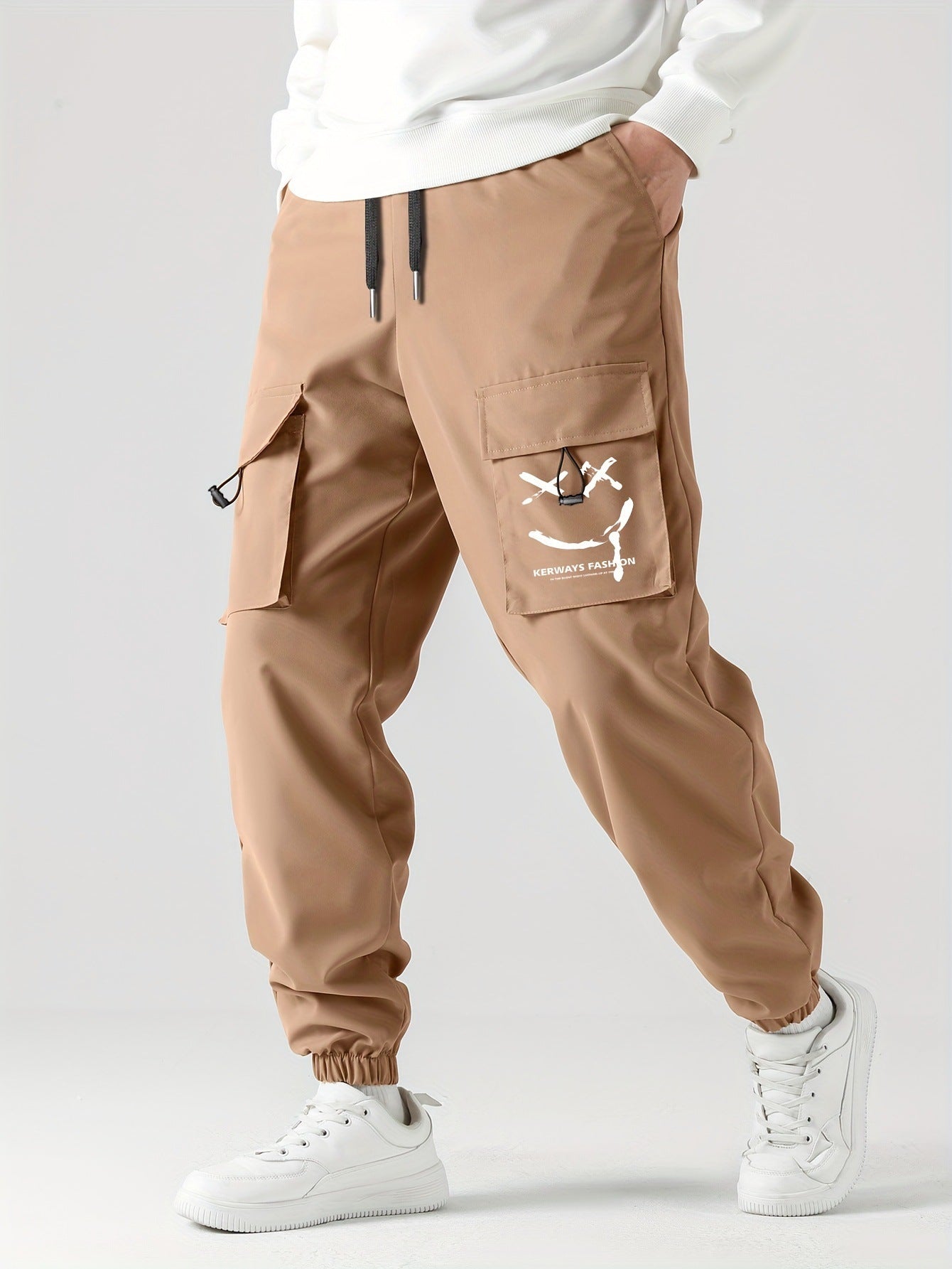 Straight Ankle Cargo Pants Wear-Resistant Casual Trousers