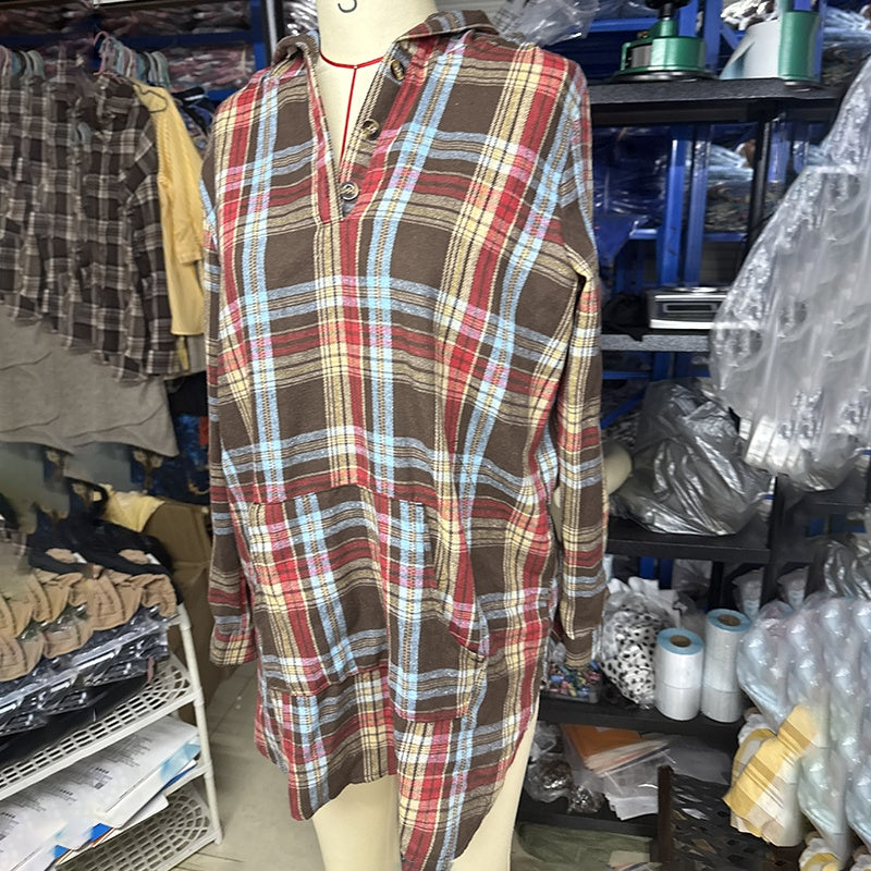 Women's Plaid Hoodie