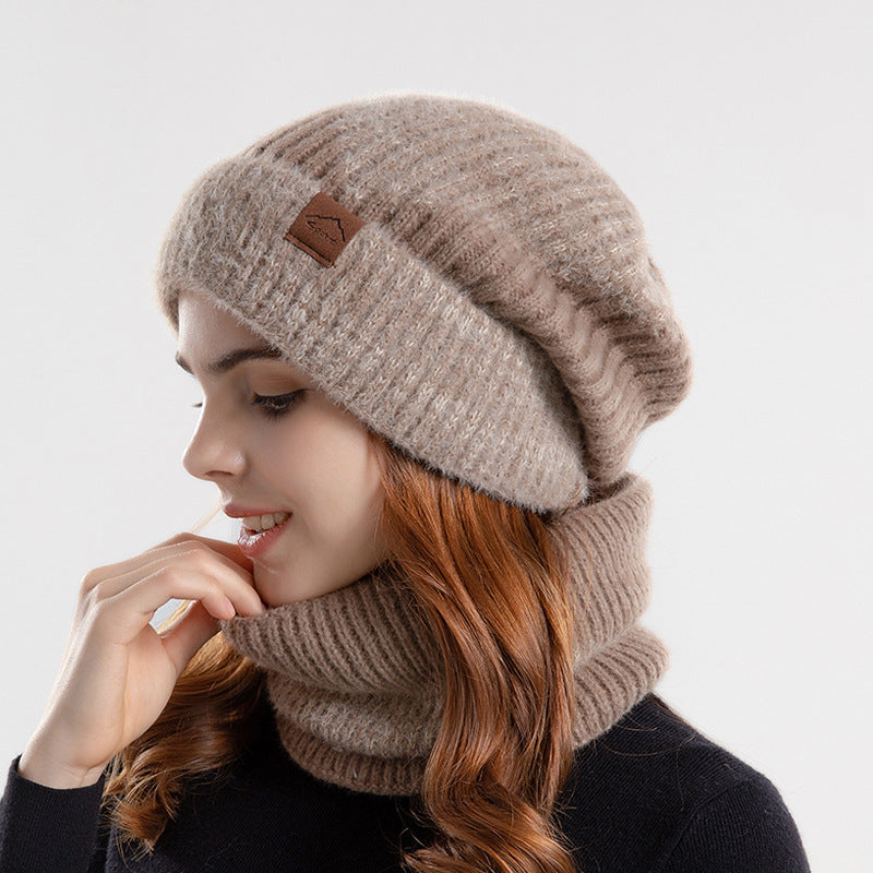 Minimal Knitted Hat & Scarf Set