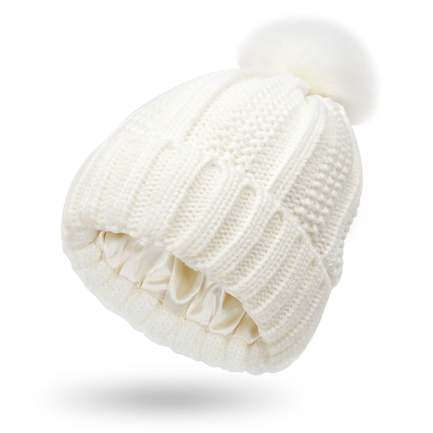 Women's Minimal Satin-Lined Beanie