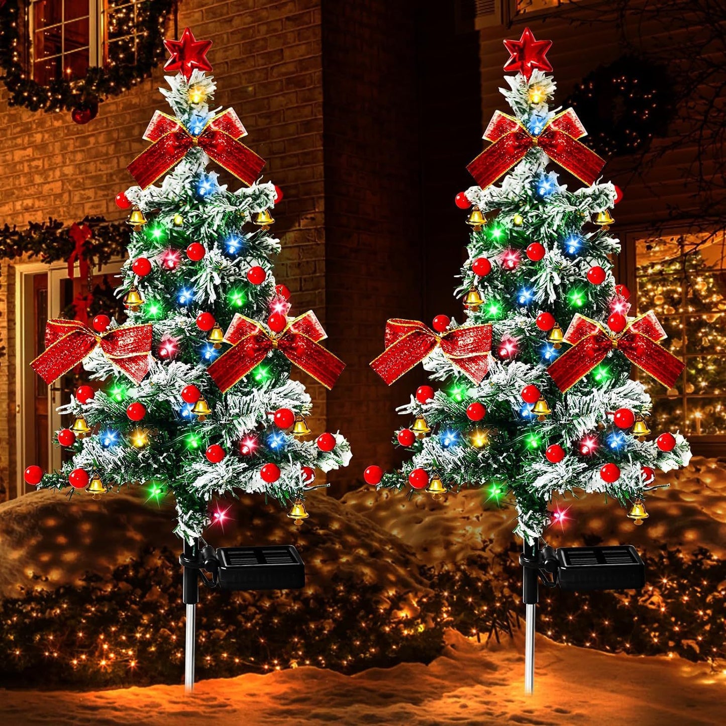 2pcs Solar Christmas Tree Lights 40