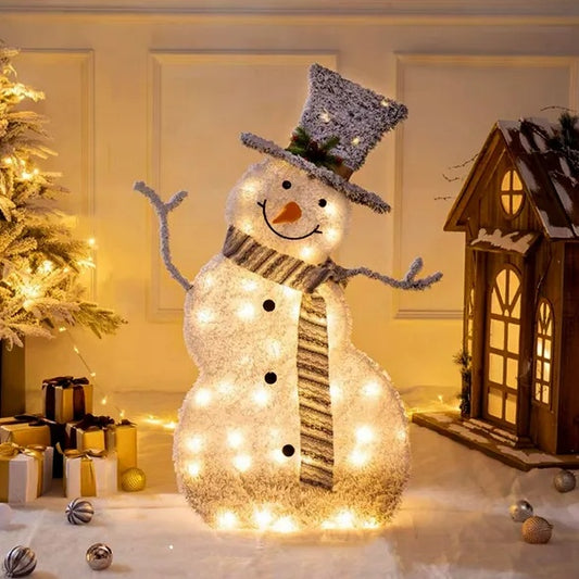 LED Christmas Snowman Light Battery Operated