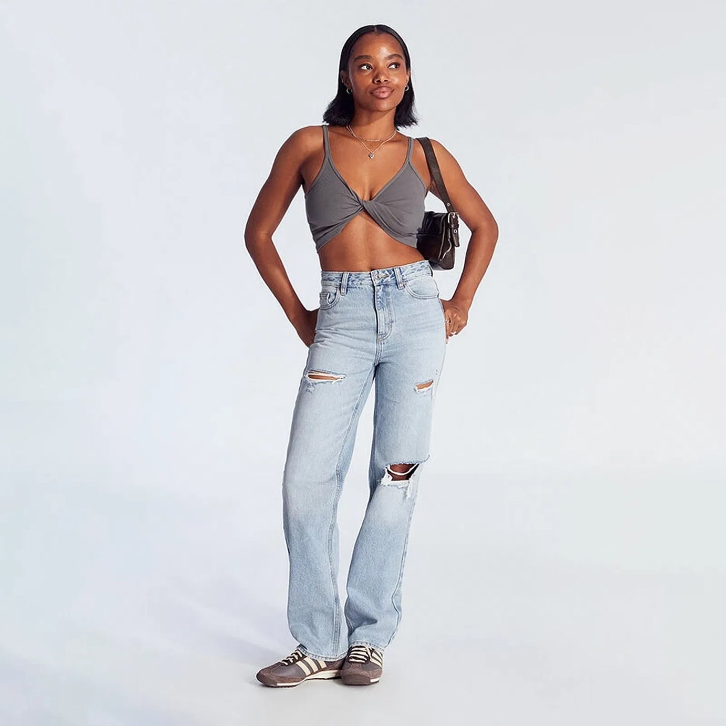 High Waist Ripped Jeans