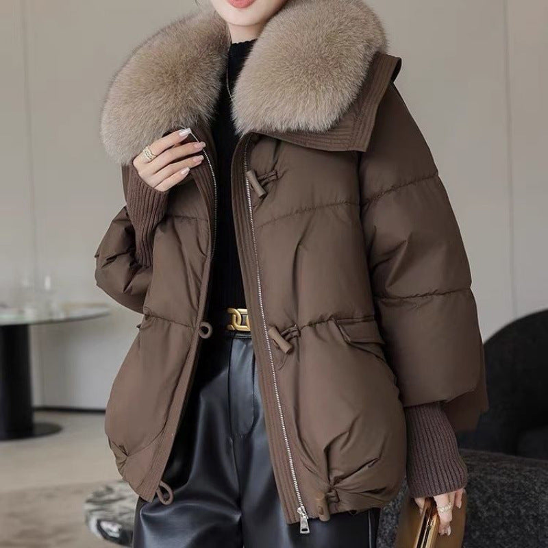 Down Cotton-padded Jacket Women's Short Fur