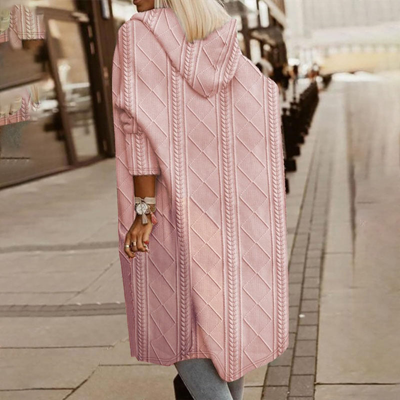 Women's Minimal Textured Hooded Jacket