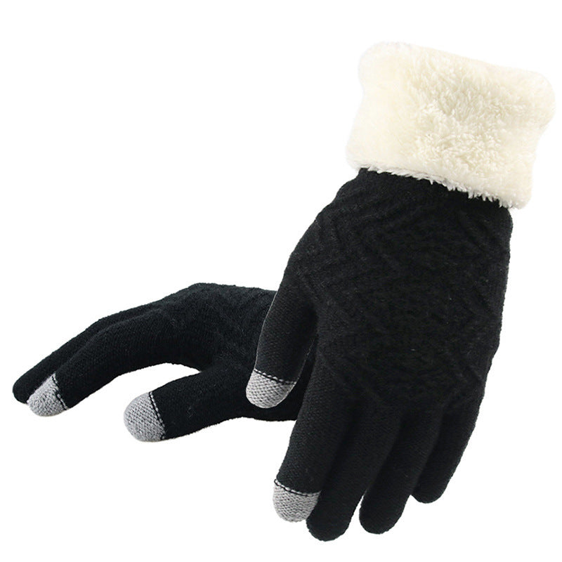Minimal Winter Knitted Gloves