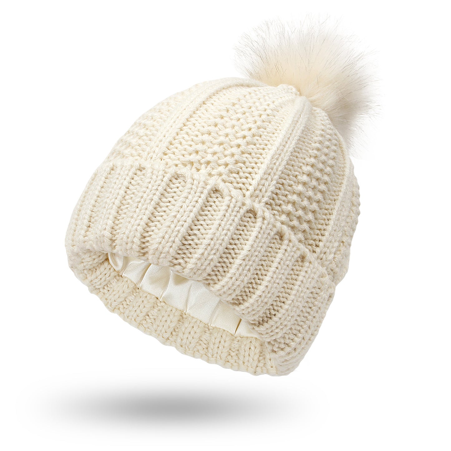 Women's Minimal Satin-Lined Beanie