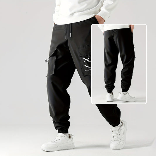 Straight Ankle Cargo Pants Wear-Resistant Casual Trousers
