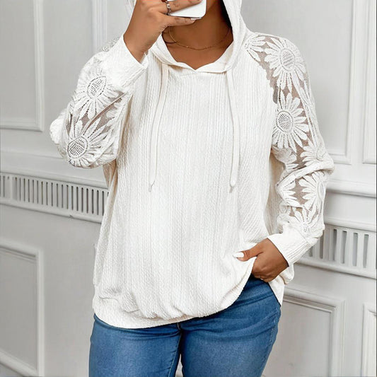 Women's Plus Size Lace Hoodie