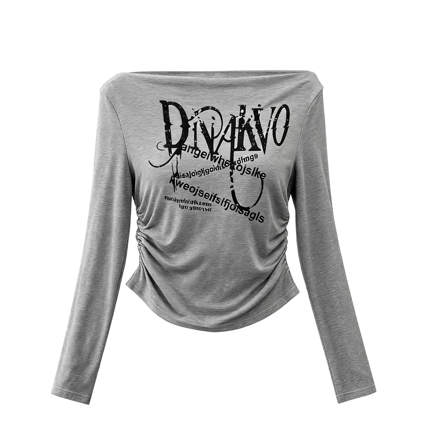 The Women's One-shoulder Asymmetrical Long Sleeve Slim-fit Top