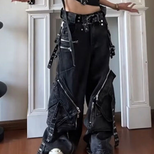 Japanese-Style Denim Jeans - Men's Minimalist Street Design