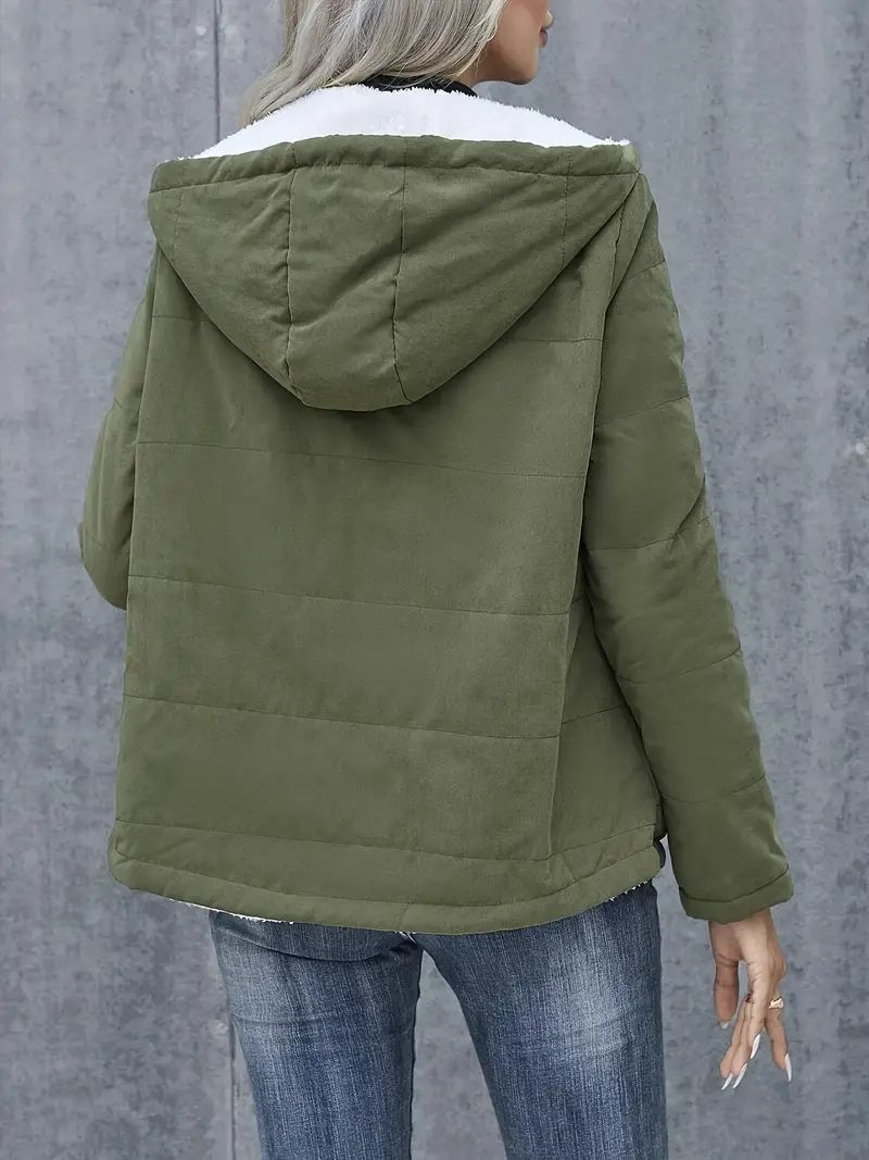 Women's Fleece-Lined Hooded Winter Coat