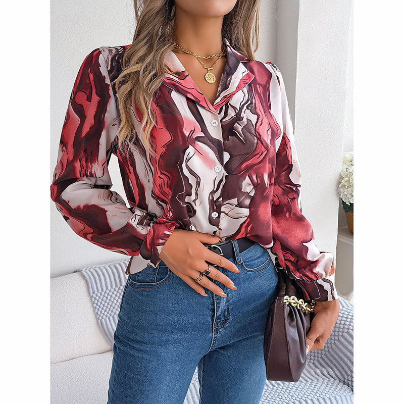 Women Fashion Button Down Shirts V